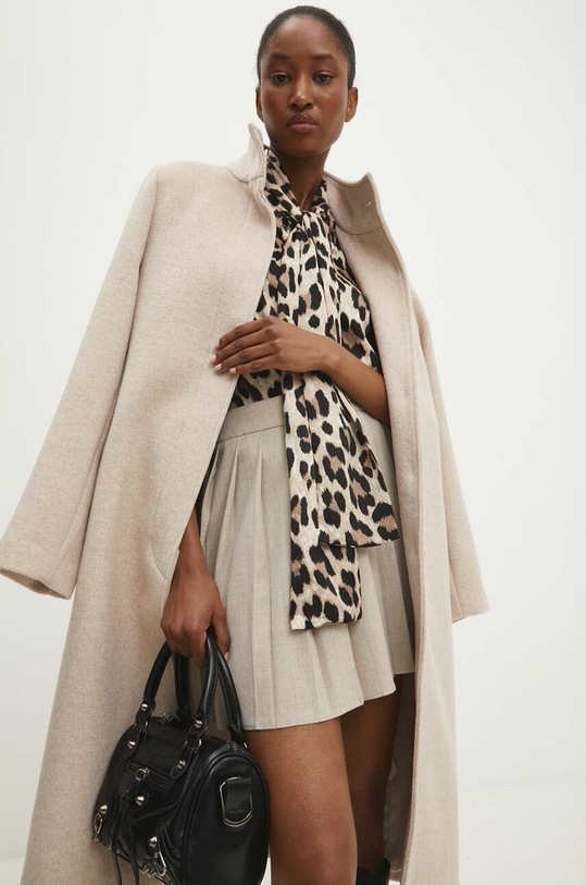 Vlnený kabát Answear.LAB béžová WA23..KPD005