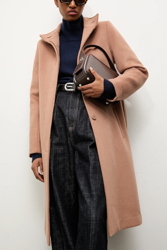 Μάλλινο παλτό Answear.LAB WA23..KPD006 καφέ