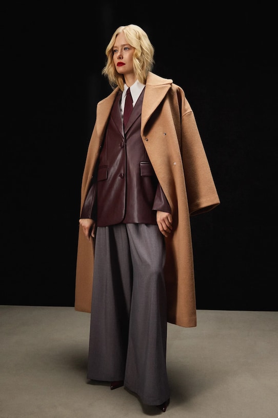 Answear.LAB gyapjúkabát nem szigetelt barna WA23..KPD007