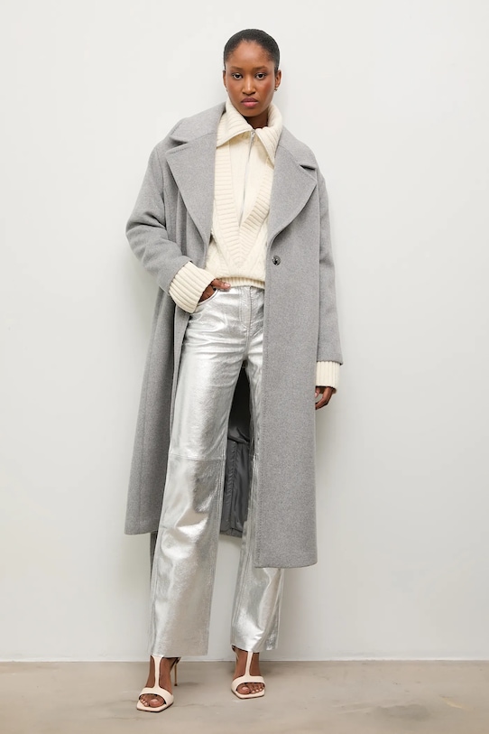 Answear.LAB cappotto in lana WA23..KPD00A grigio WA24