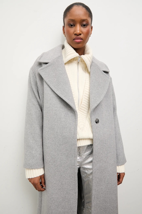 Answear.LAB cappotto in lana grigio WA23..KPD00A