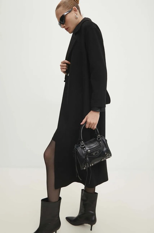 Vlnený kabát Answear.LAB WA23..KPD012 čierna