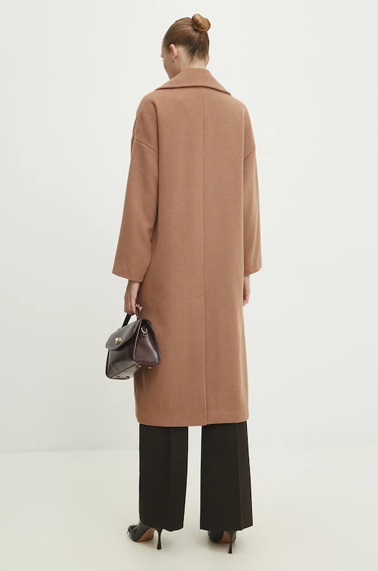 Oblečenie Vlnený kabát Answear.LAB WA23..KPD016 hnedá