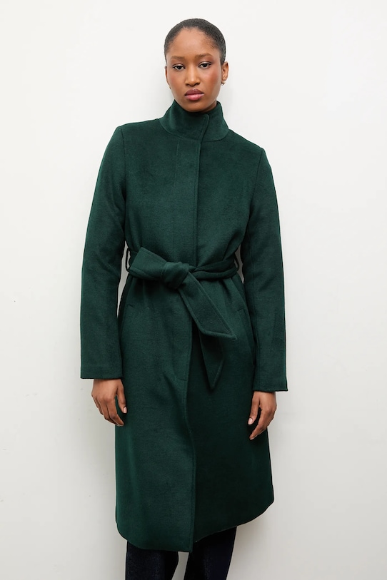 Vlněný kabát Answear.LAB zelená WA23.KPD004.
