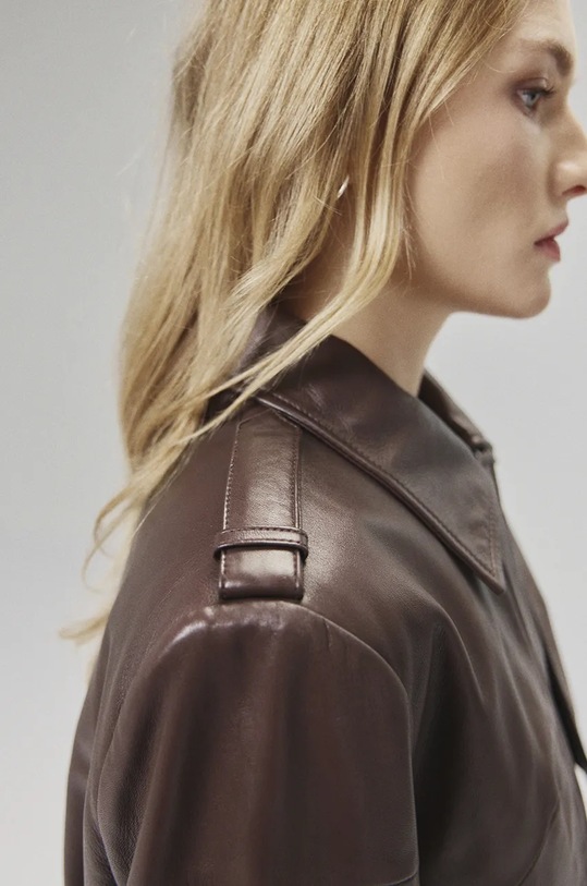 Answear.LAB płaszcz skórzany WA24.KPD101