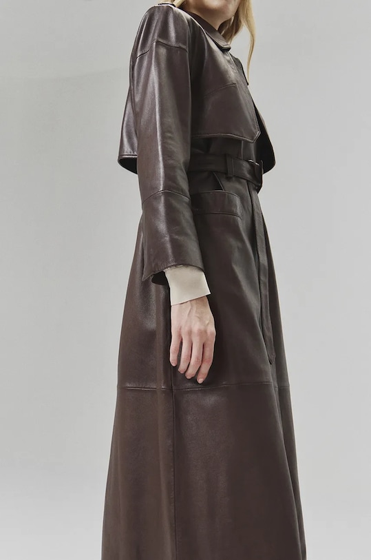 Answear.LAB płaszcz skórzany WA24.KPD101