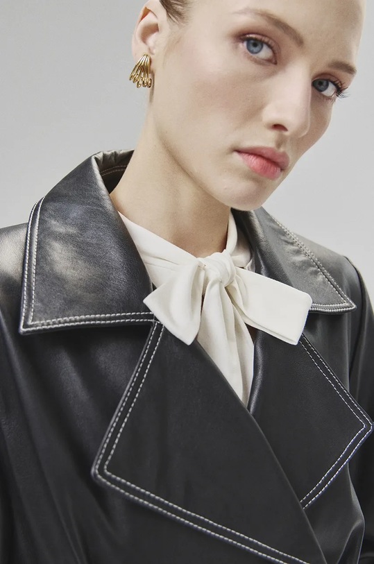 Answear Lab płaszcz skórzany WA24.KPD102