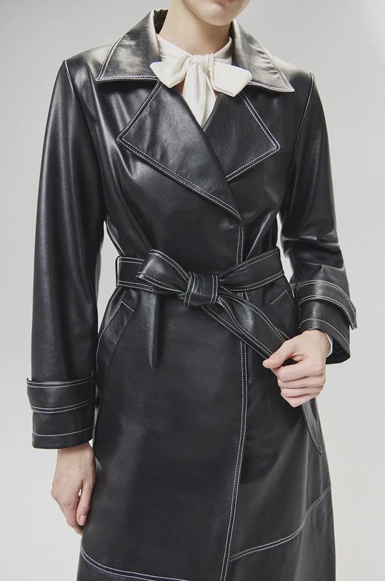 Answear Lab płaszcz skórzany WA24.KPD102