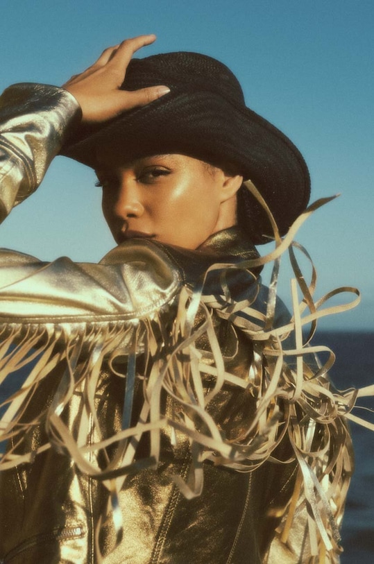 Answear Lab ramoneska skórzana nieocieplane złoty WA24.KUD002