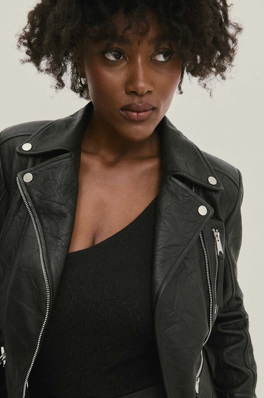 Answear Lab geaca ramones de piele negru WA24.KUD002