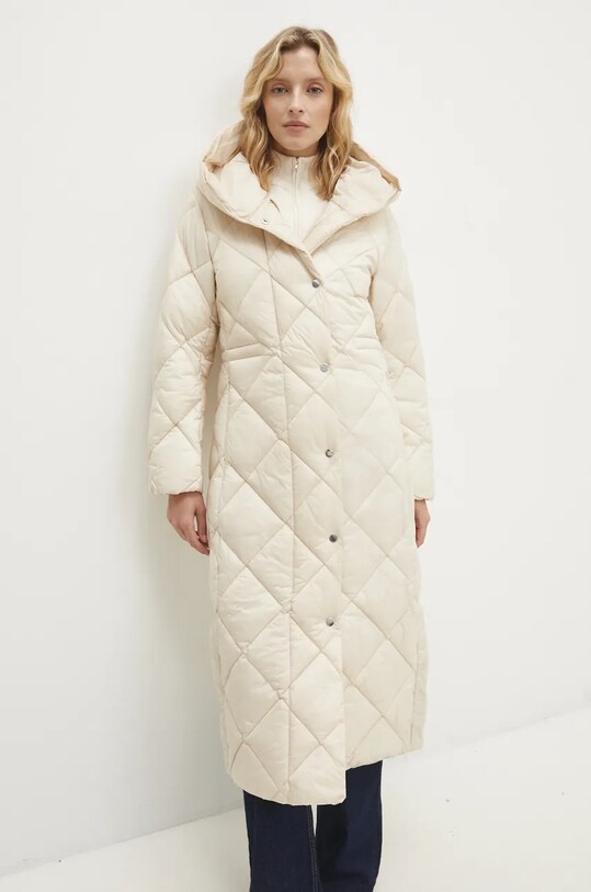 Куртка Answear.LAB з капюшоном бежевий WA24.KUD015