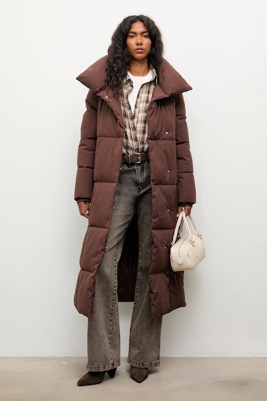 Answear Lab geaca cu captuseala maro WA24.KUD018