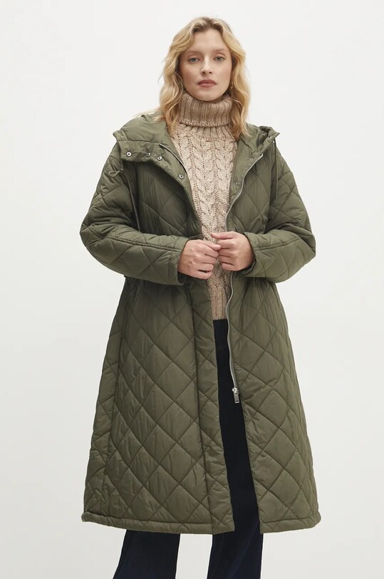 Куртка Answear Lab с капюшоном зелёный WA24.KUD022