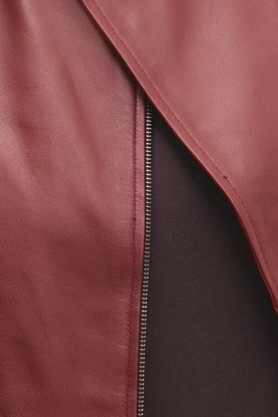 Kožená bunda Answear.LAB WA24.KUD102 červená