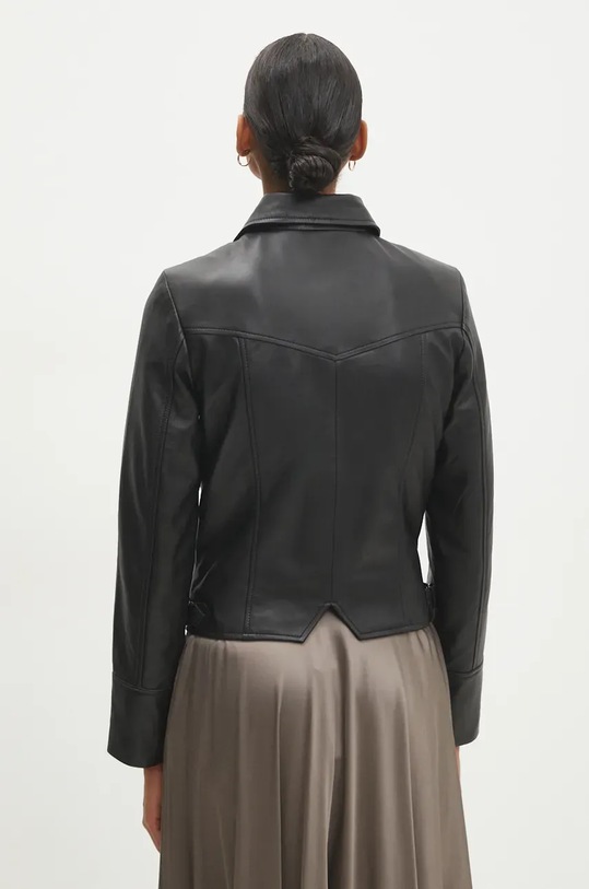 Odzież Answear Lab ramoneska skórzana WA24.KUD102 czarny