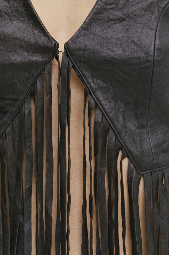 Answear Lab vestă de piele WA24.KZD002