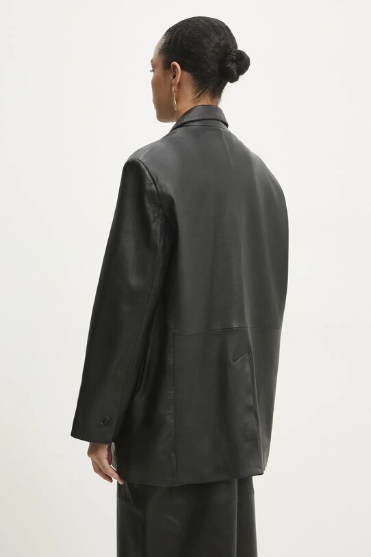 Odzież Answear.LAB marynarka skórzana WA24.KZD0O5 czarny