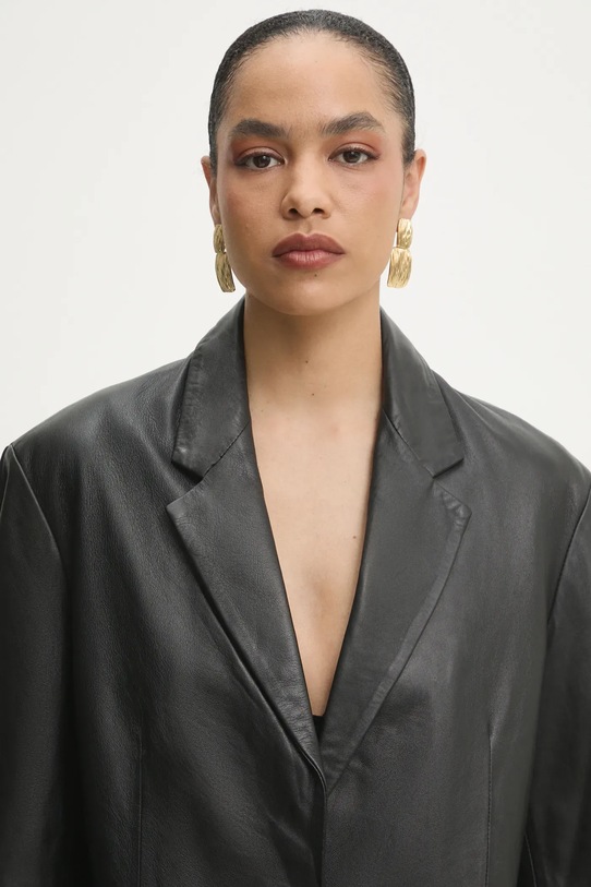 Answear.LAB marynarka skórzana czarny WA24.KZD0O5