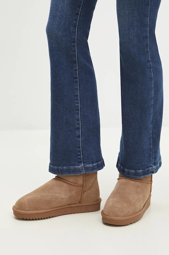Semišové snehule Answear Lab zateplené béžová AW23.5.cd