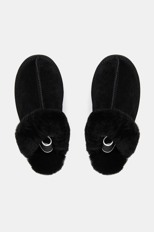 Answear Lab papuci din piele intoarsa negru AW24.13.cd