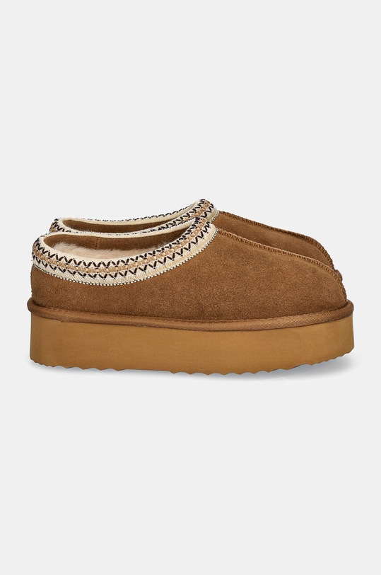 Boty Semišové pantofle Answear.LAB AW24.15.cd hnědá