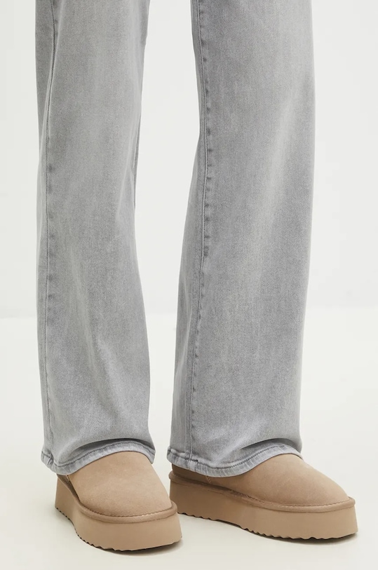 Замшевые сапоги Answear.LAB замш бежевый AW24.22.cd