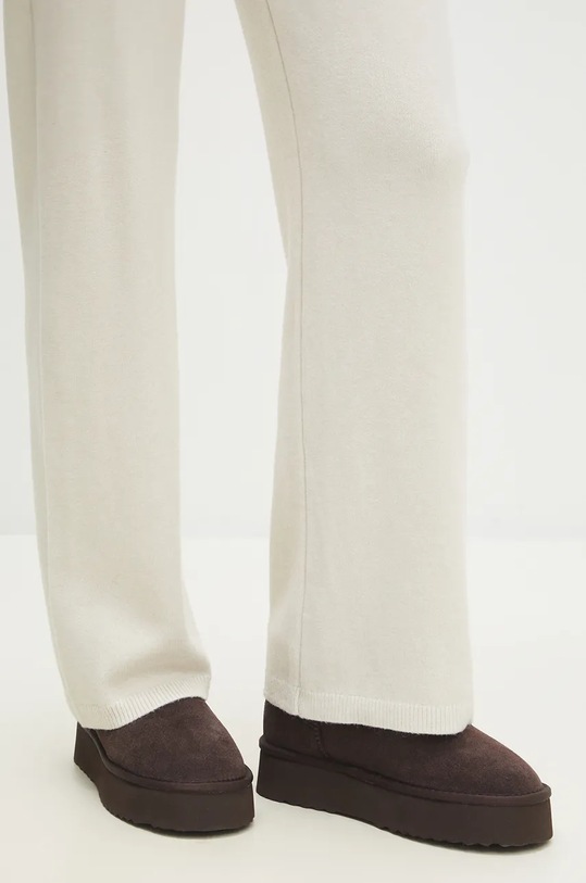 Answear.LAB śniegowce zamszowe brak zapięcia brązowy AW24.22.cd