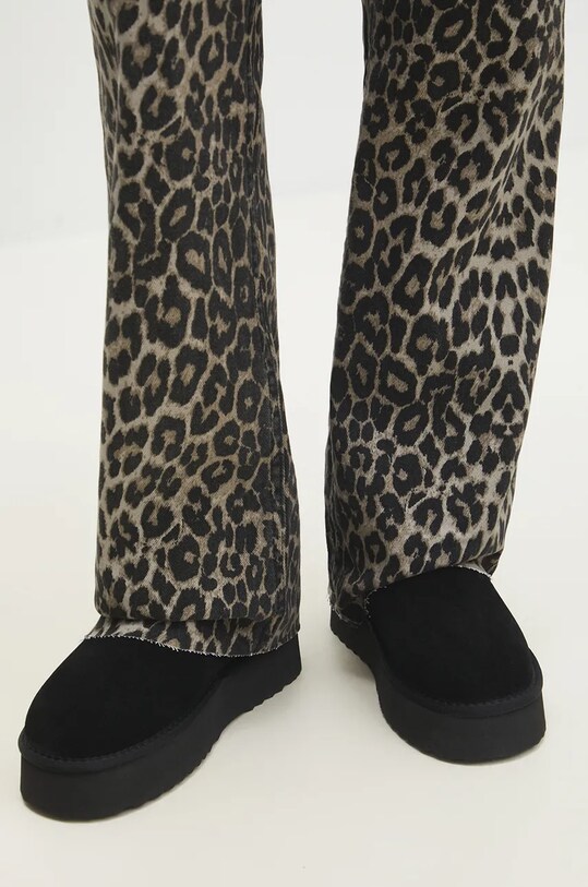 Answear Lab cizme de zapada din piele intoarsa izolat negru AW24.22.cd