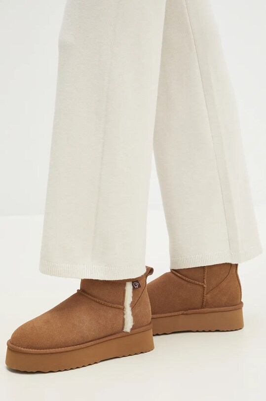 Замшевые сапоги Answear.LAB замш коричневый AW24.23.cd