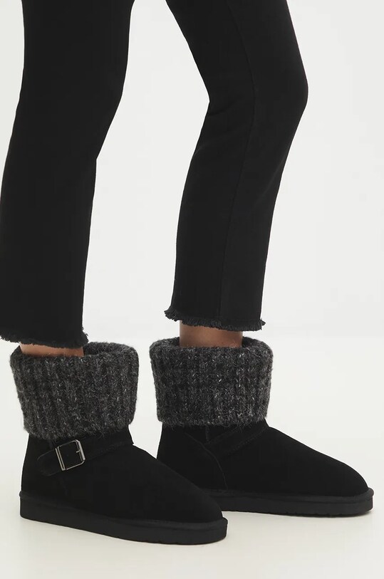 Замшеві чоботи Answear.LAB замша чорний AW24.9.cd