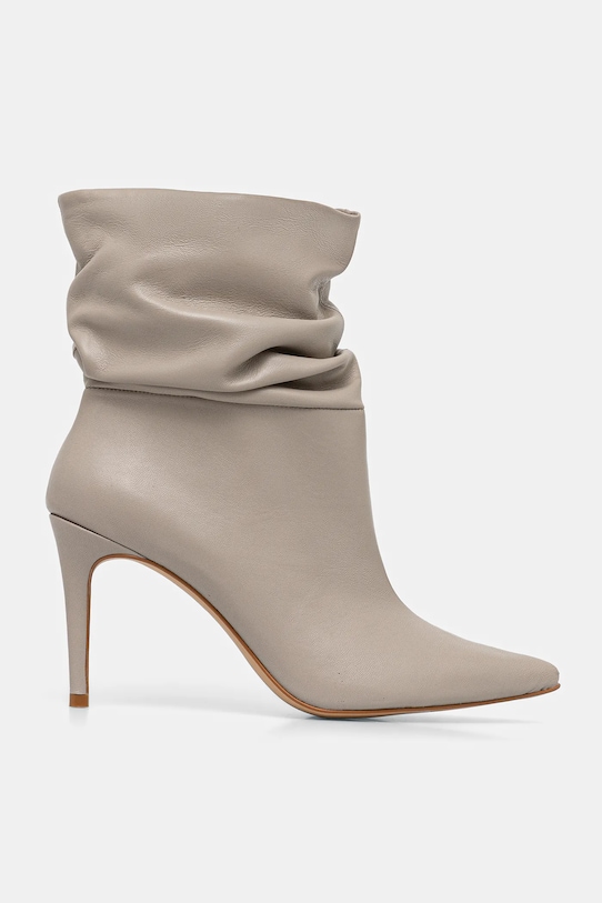 Încălțăminte Answear Lab cizme de piele 195076B.bd gri