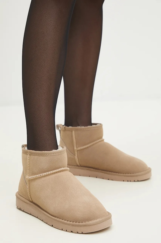 Answear.LAB śniegowce zamszowe brak zapięcia beżowy 1.cd