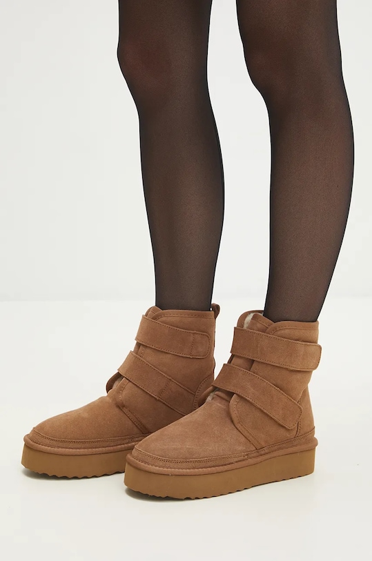 Замшевые сапоги Answear.LAB замш коричневый TXS.202309001.cd