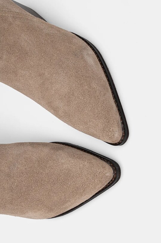 Answear Lab cizme de cowboy din piele intoarsa 41839.IJS bej
