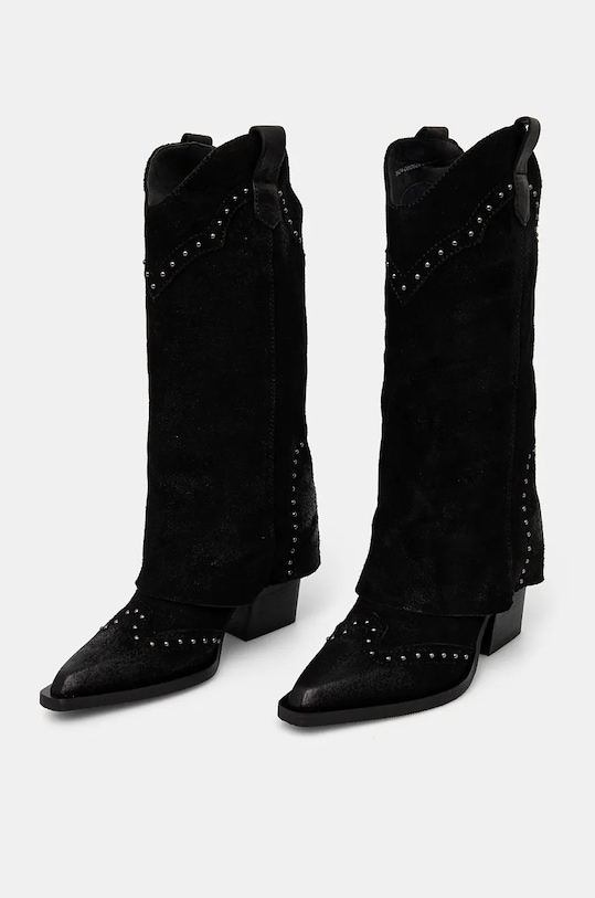Semišové čižmy Answear.LAB čierna LT2585.1201.1R.cd