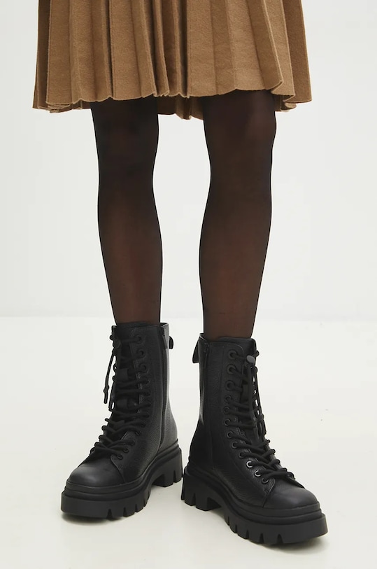 Kožené workery Answear.LAB usňová koža čierna 21364.125.1.CAT