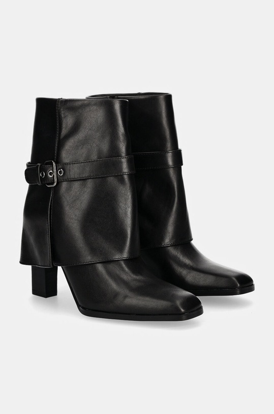 Answear.LAB botki skórzane 5587633.HWK czarny WA24