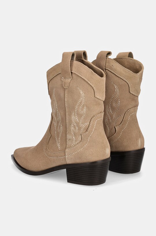 Answear Lab cizme de cowboy din piele intoarsa bej X35805.HWK