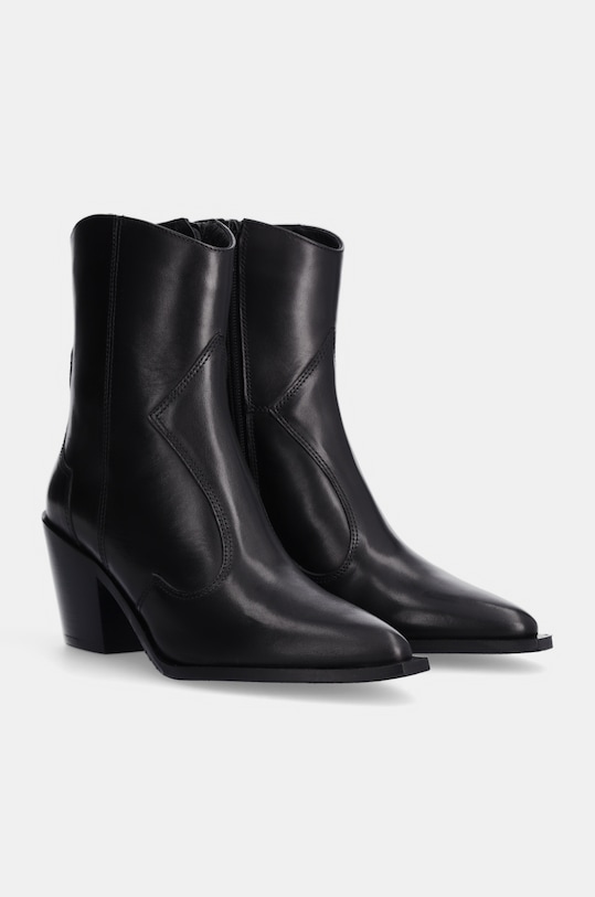 Answear.LAB botki skórzane 6309.TRAT czarny WA24