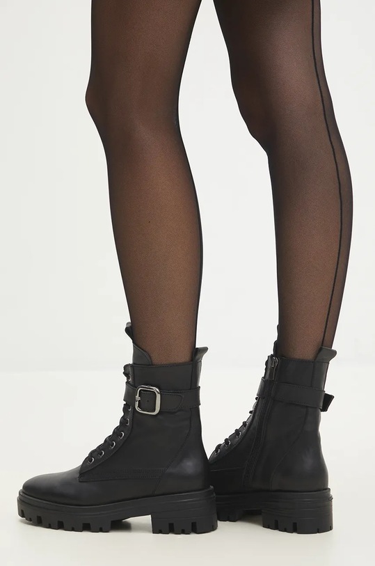 Answear.LAB stivali da motociclista in pelle non isolato nero 48259.TRAT