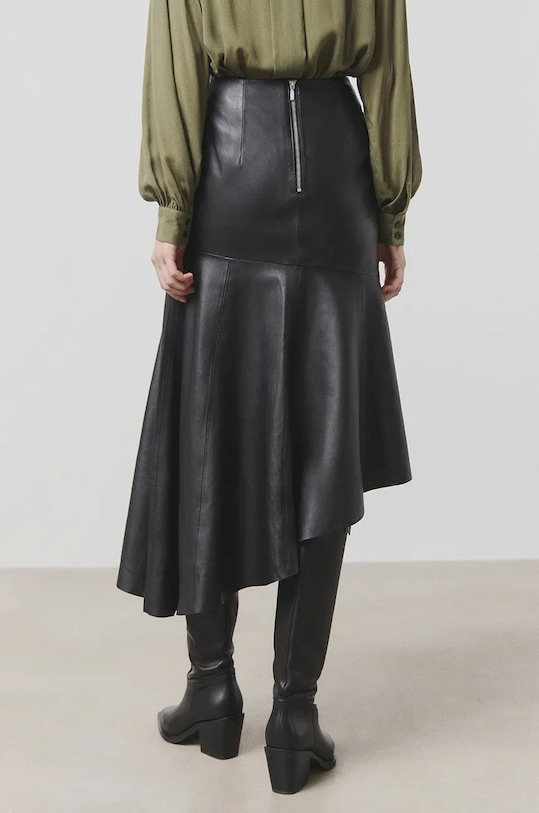 Îmbrăcăminte Answear Lab fustă de piele WA24.SDD004 negru