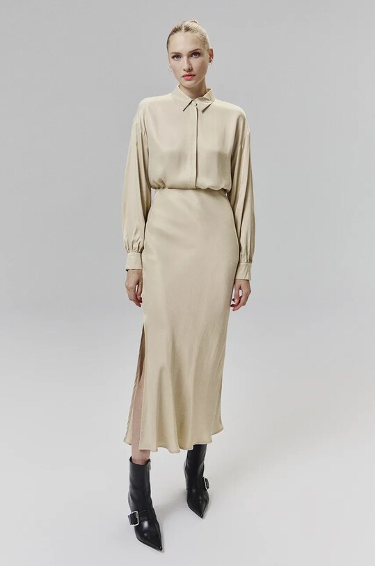 Answear.LAB spódnica casual beżowy WA24.SDD008