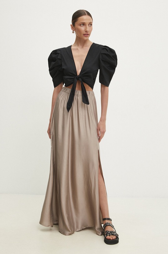 Answear.LAB spódnica casual srebrny WS24.SDD010