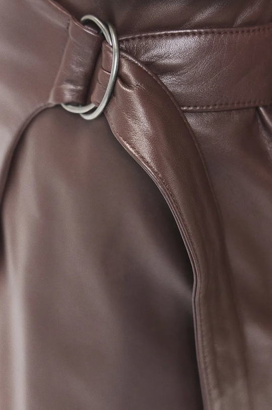 Kožená sukňa Answear.LAB WA24.SDD0O5 hnedá