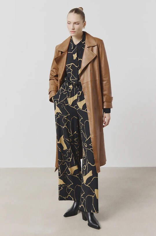 Answear Lab pantaloni panza negru WA24.SPD003