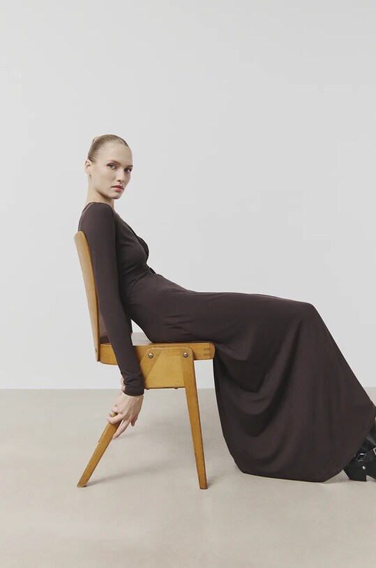 Платье Answear.LAB WA24.SUD008 коричневый WA24