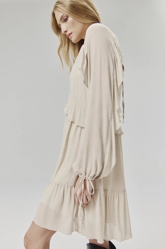 Сукня Answear.LAB casual бежевий WA24.SUD014