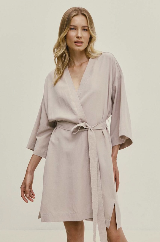 Answear Lab rochie din in WA24.SUD019 gri WA24