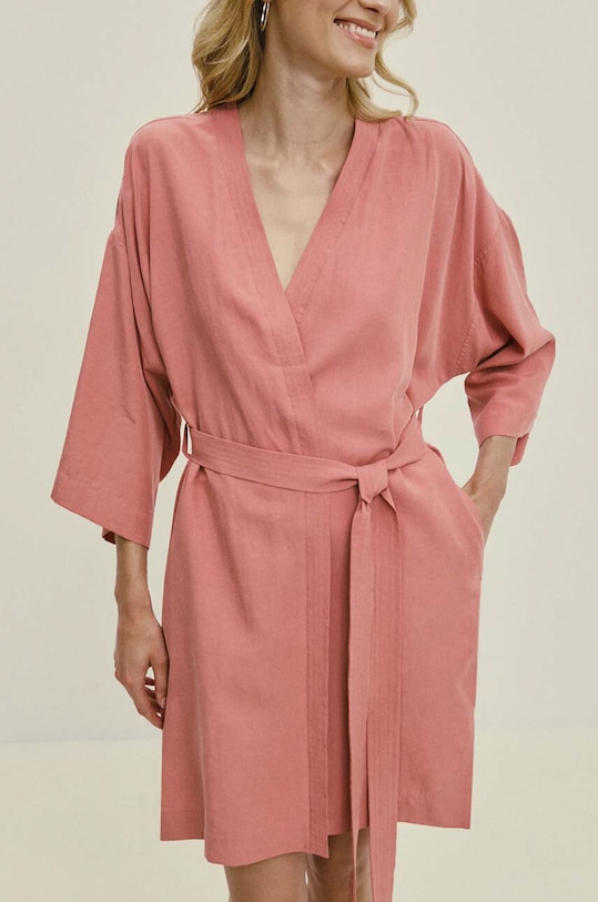 Answear Lab rochie din in WA24.SUD019 roz WA24