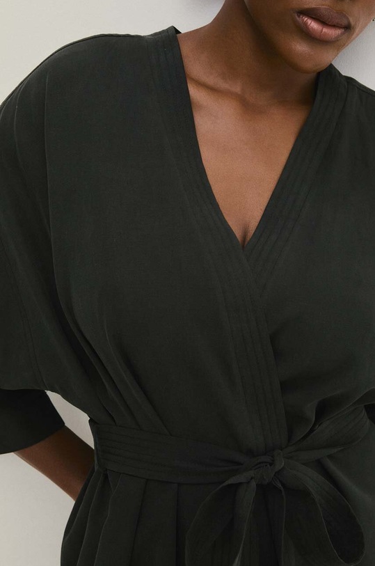 Answear Lab rochie din in WA24.SUD019 negru